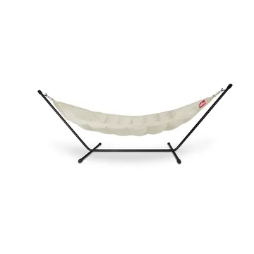 Headdemock hengekøye - Cream, inkl. stativ svart + nakkpute - Fatboy