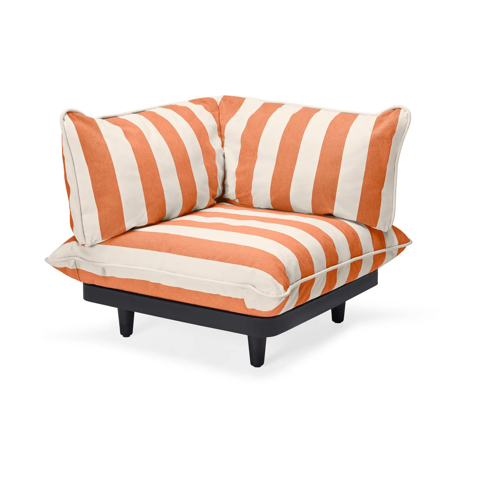 Paletti modulsofa, Stripe orange creme, hjørne høyre Fatboy