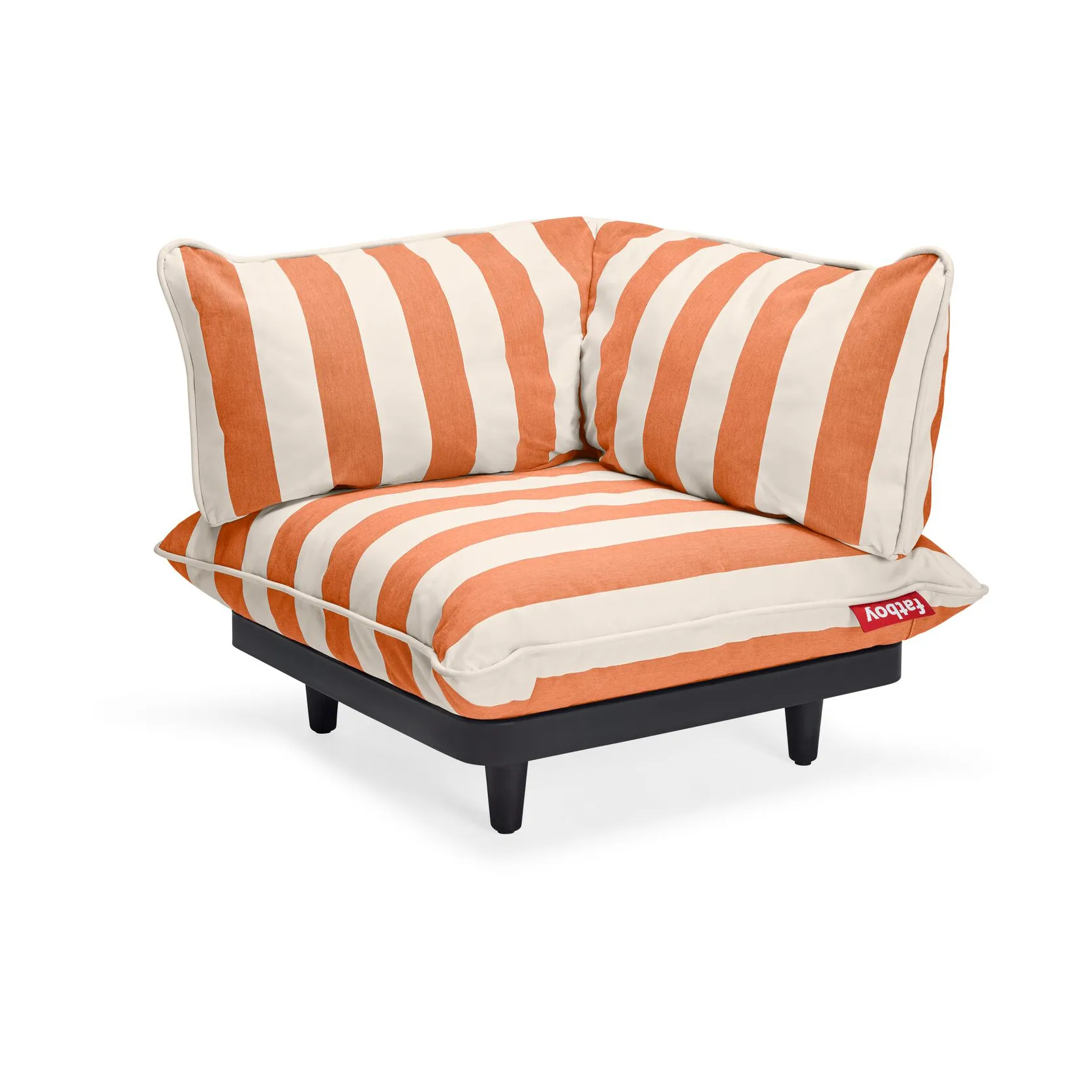Paletti modulsofa, Stripe orange creme, hjørne venstre Fatboy
