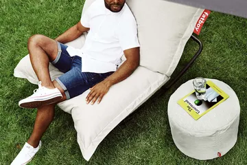 Point outdoor sittepuff - Mist, stor, 70x70x40 cm - Fatboy