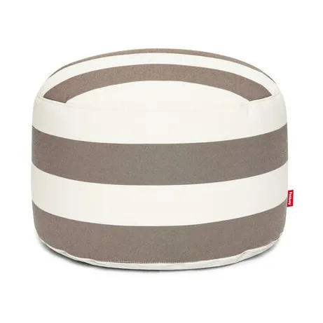 Point outdoor sittepuff - Stripe cacao, large, 70x70x40 cm - Fatboy
