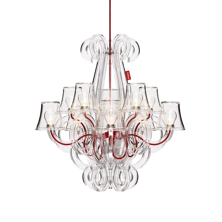 RockCoco lysekrone - transparent, rød ledning - Fatboy
