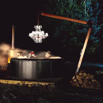 RockCoco lysekrone - transparent, rød ledning - Fatboy