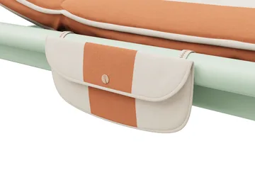 Sunbun dagseng - Mist green-stripe orange, 212×97×39 cm - Fatboy