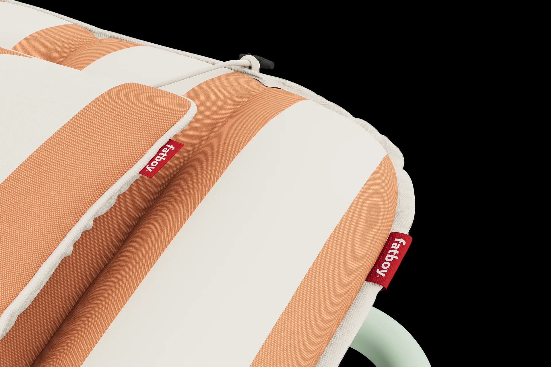 Sunbun dagseng, Mist green-stripe orange, 212×97×39 cm Fatboy