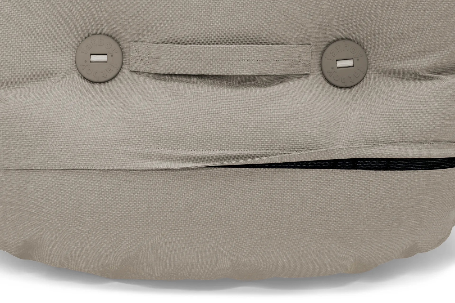 The BonBaron outdoor lenestol, Grey taupe, 120x120x75 cm Fatboy