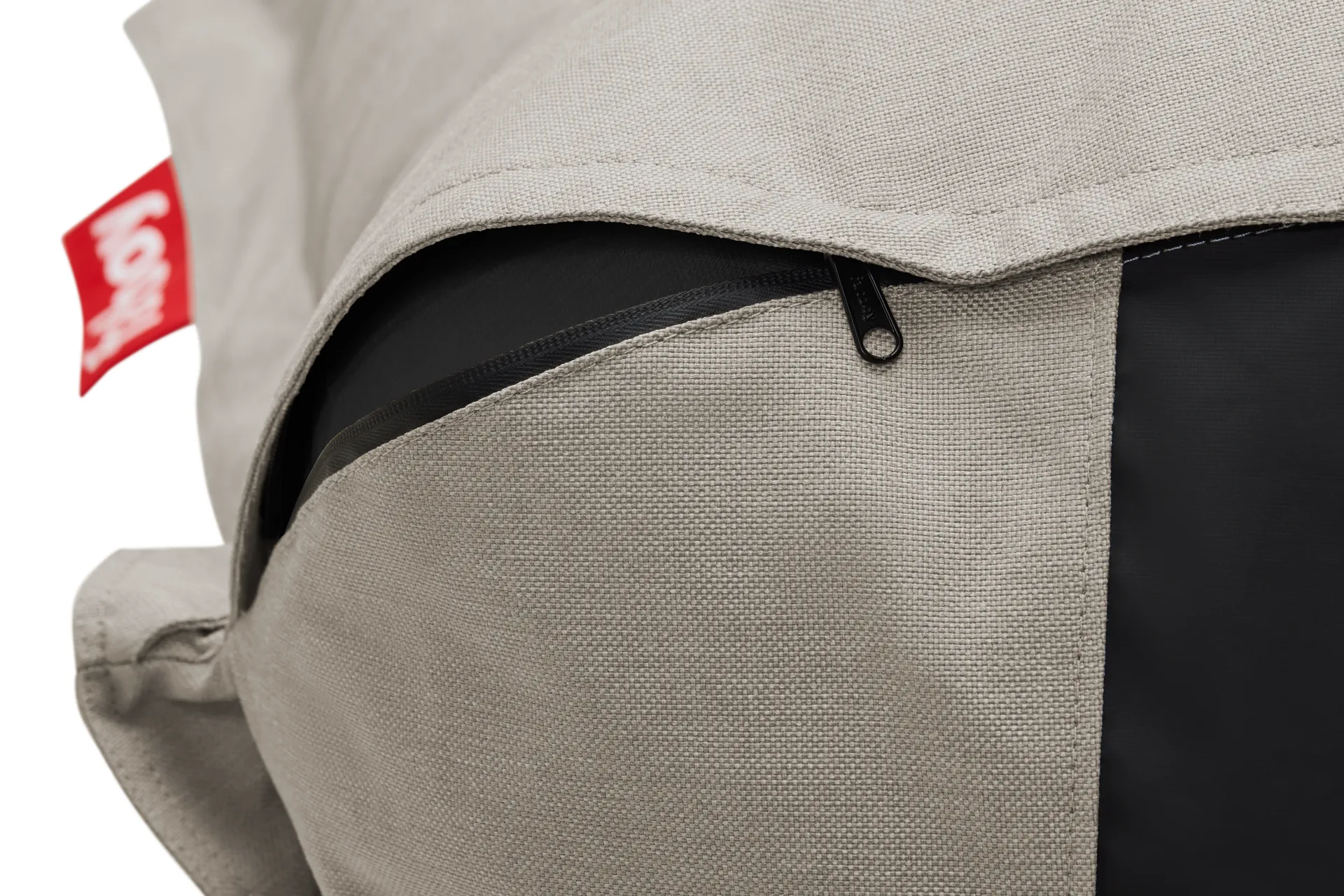 The BonBaron outdoor lenestol, Grey taupe, 120x120x75 cm Fatboy