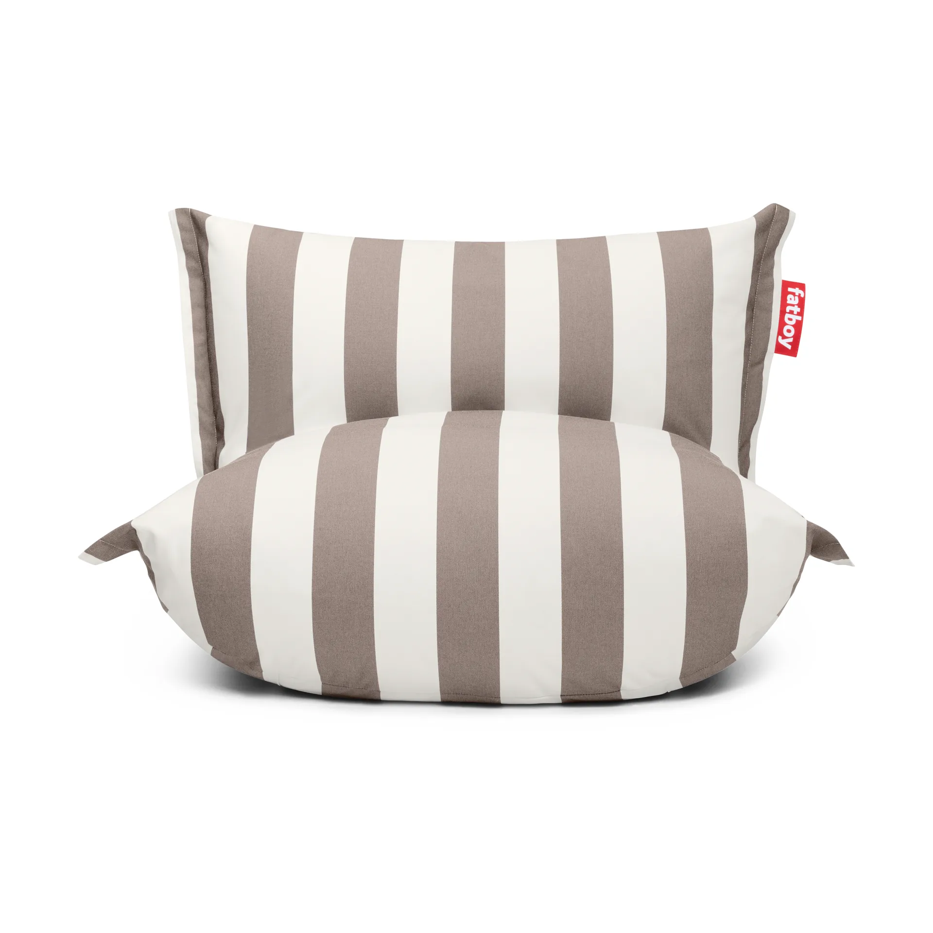 The BonBaron outdoor lenestol, Stripe cacao, 120x120x75 cm Fatboy