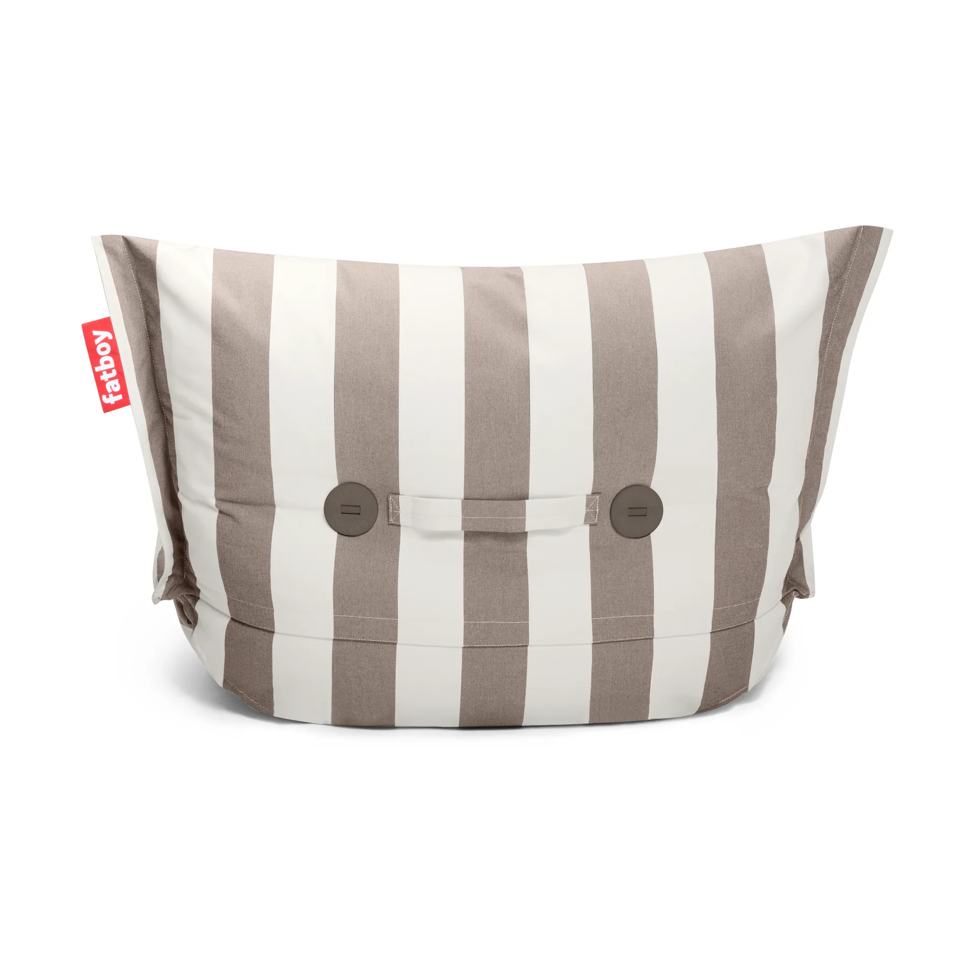 The BonBaron outdoor lenestol, Stripe cacao, 120x120x75 cm Fatboy