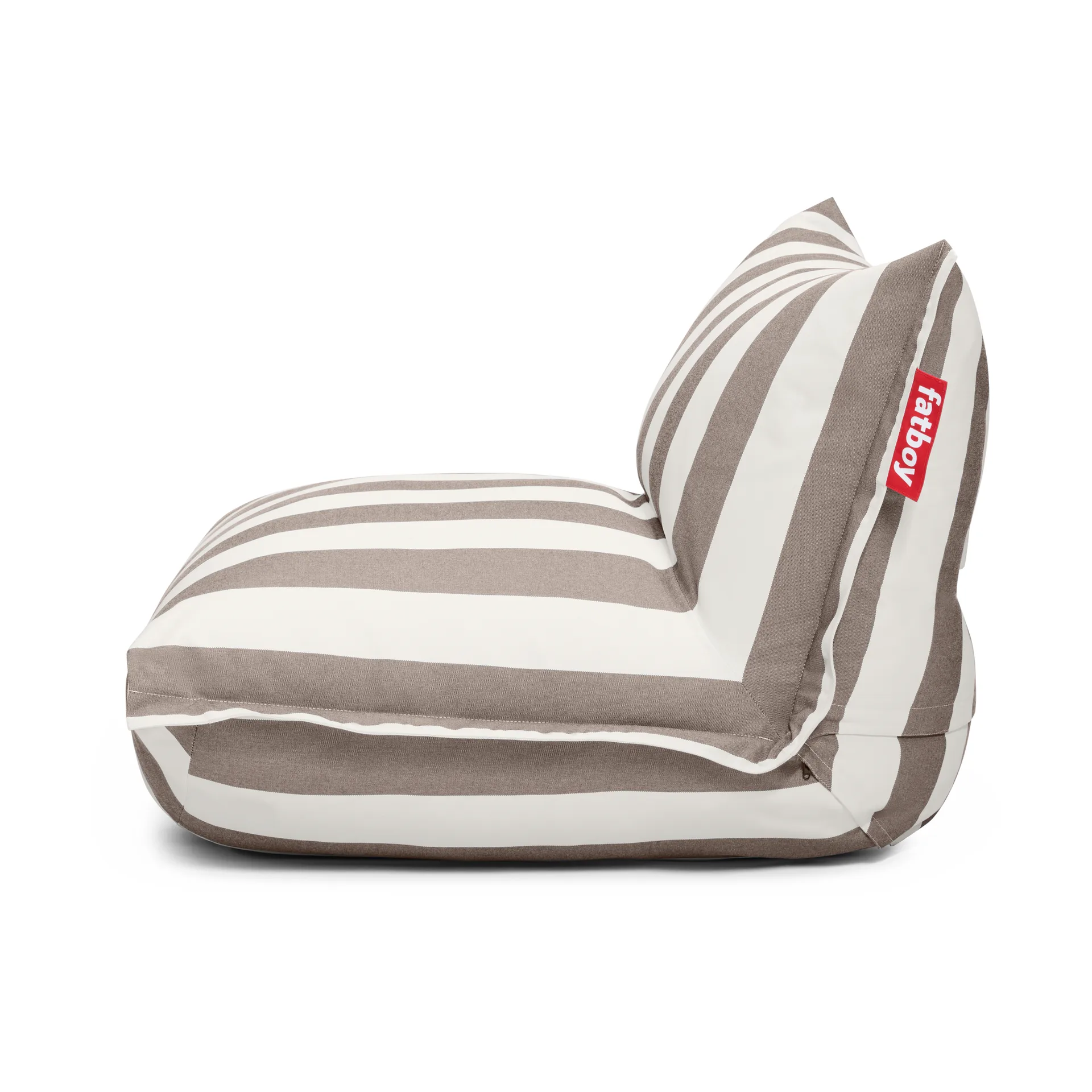 The BonBaron outdoor lenestol, Stripe cacao, 120x120x75 cm Fatboy