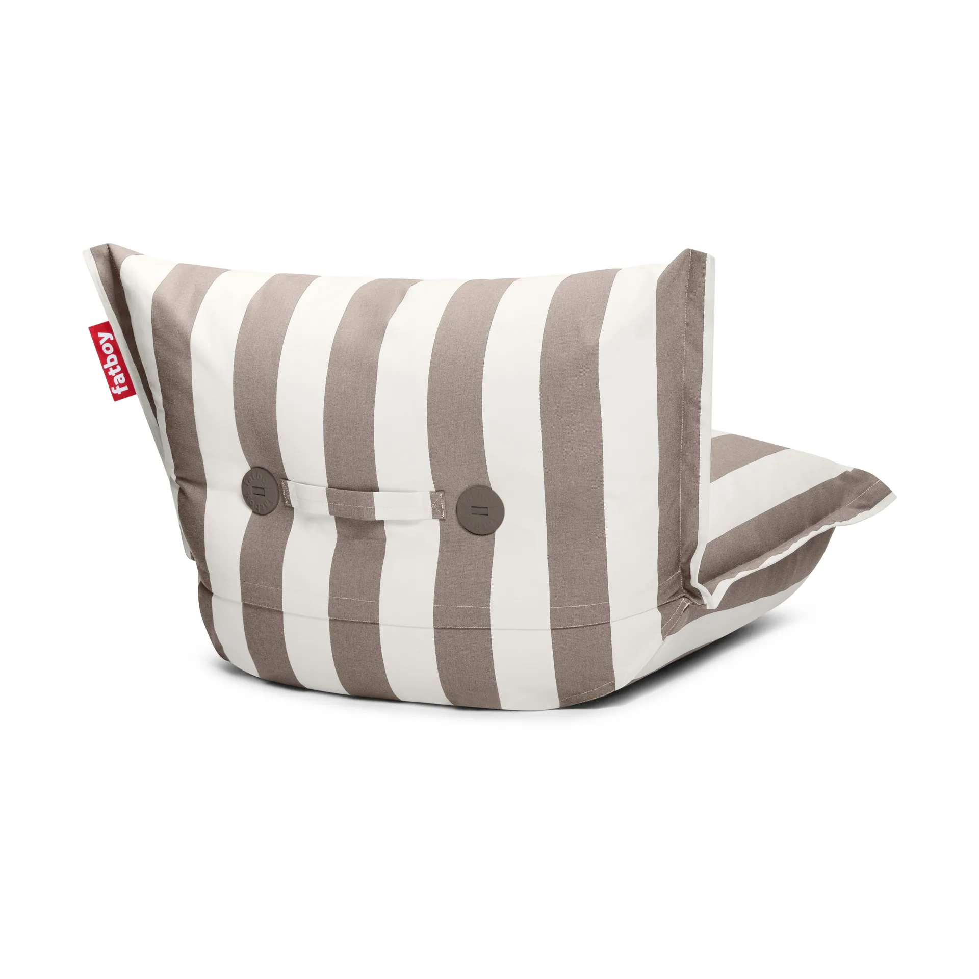 The BonBaron outdoor lenestol, Stripe cacao, 120x120x75 cm Fatboy