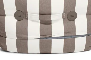 The BonBaron outdoor lenestol - Stripe cacao, 120x120x75 cm - Fatboy