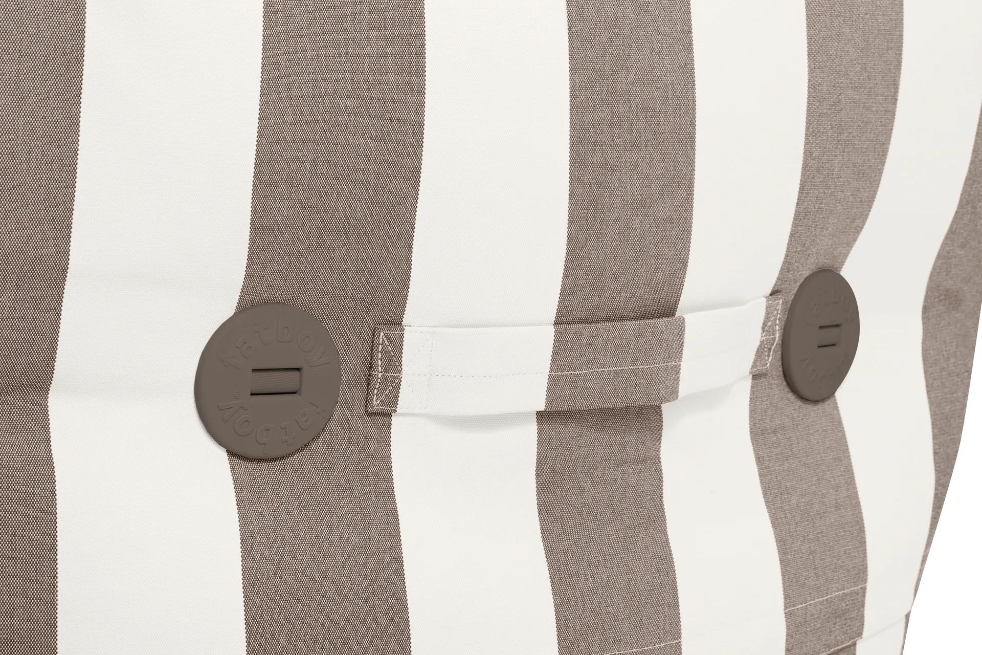 The BonBaron outdoor lenestol, Stripe cacao, 120x120x75 cm Fatboy