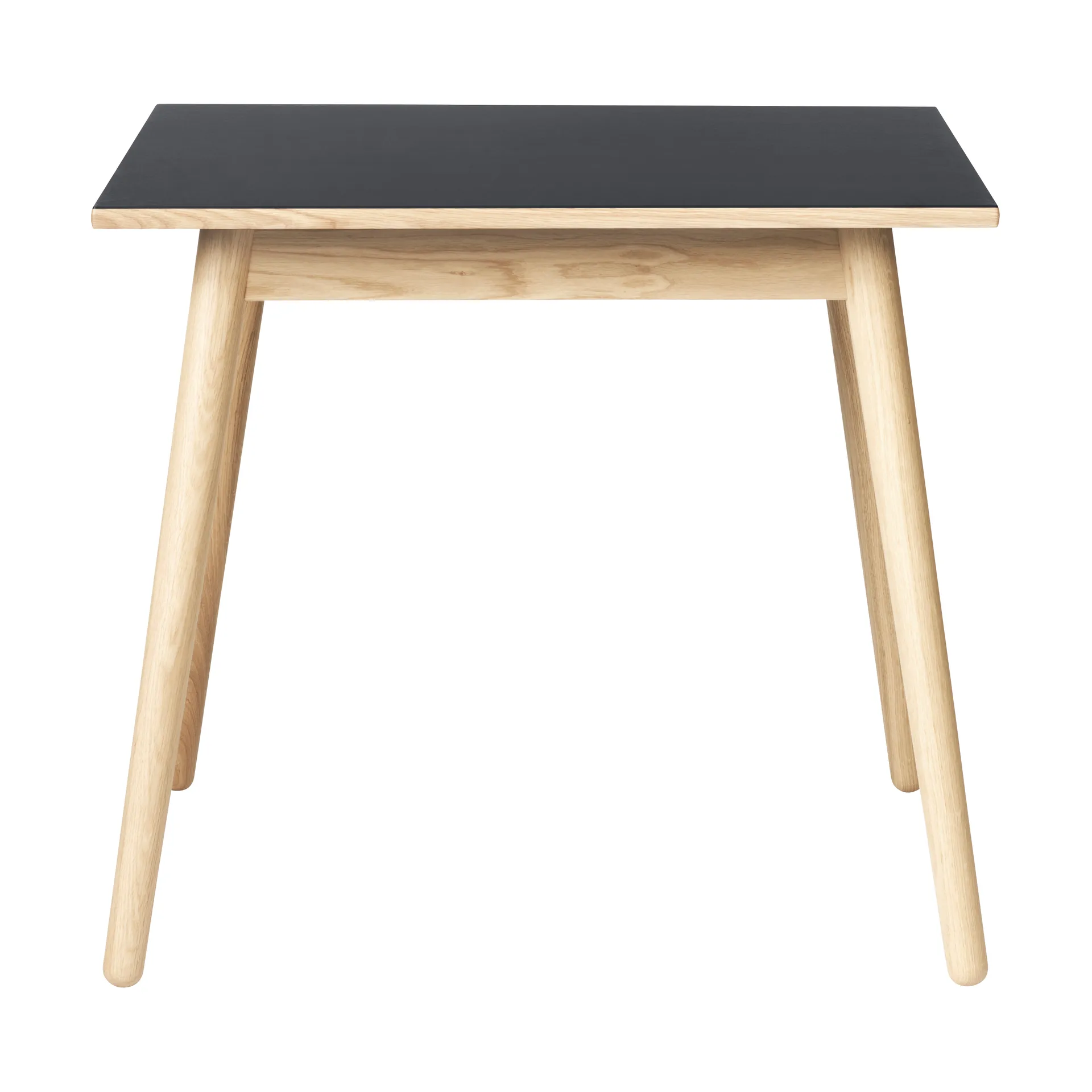 C35A spisebord 82x82 cm, Black linoleum-oak nature waterbased laquer FDB Møbler