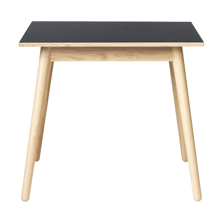 C35A spisebord 82x82 cm - Black linoleum-oak nature waterbased laquer - FDB Møbler