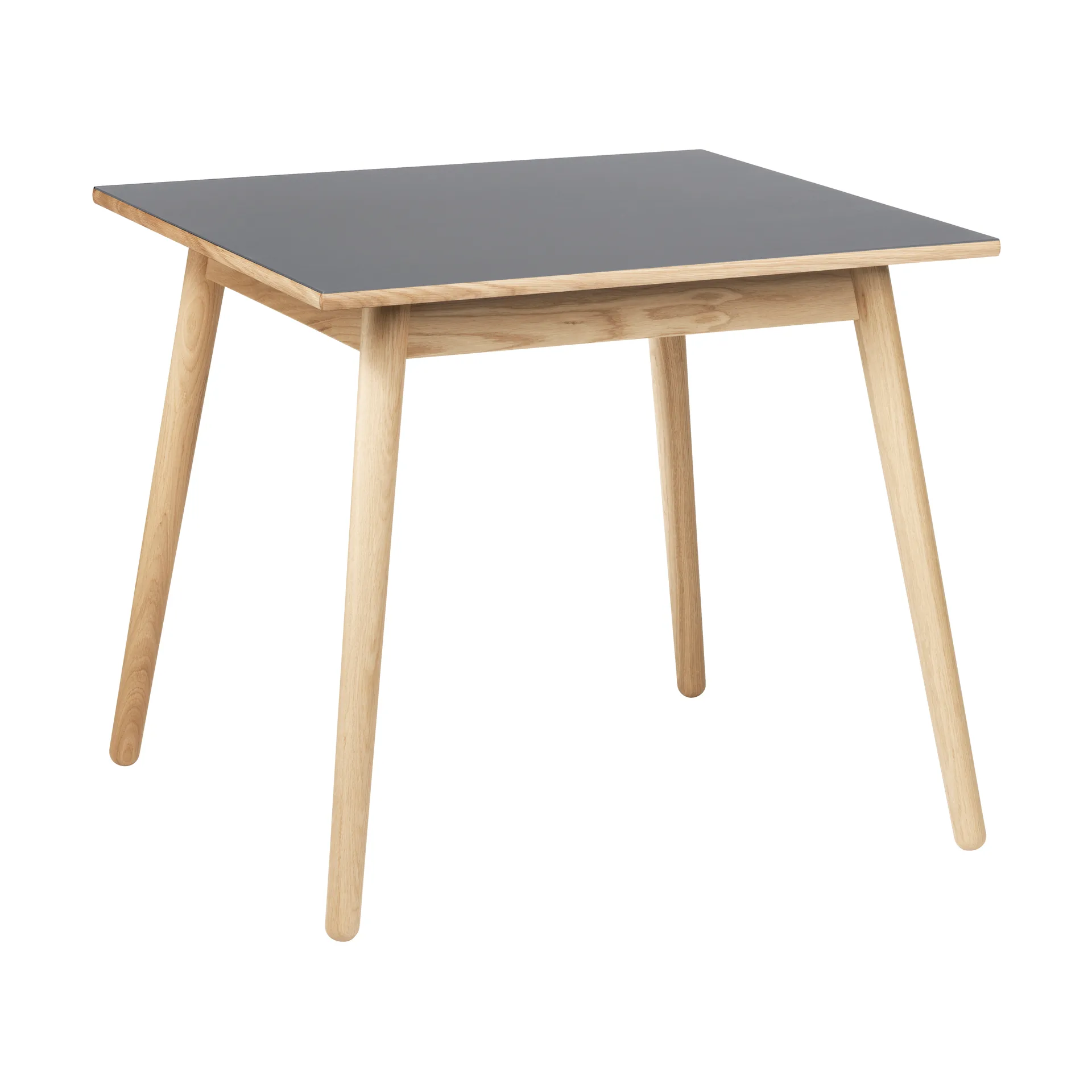 C35A spisebord 82x82 cm, Light grey linoleum-oak nature waterbased laquer FDB Møbler