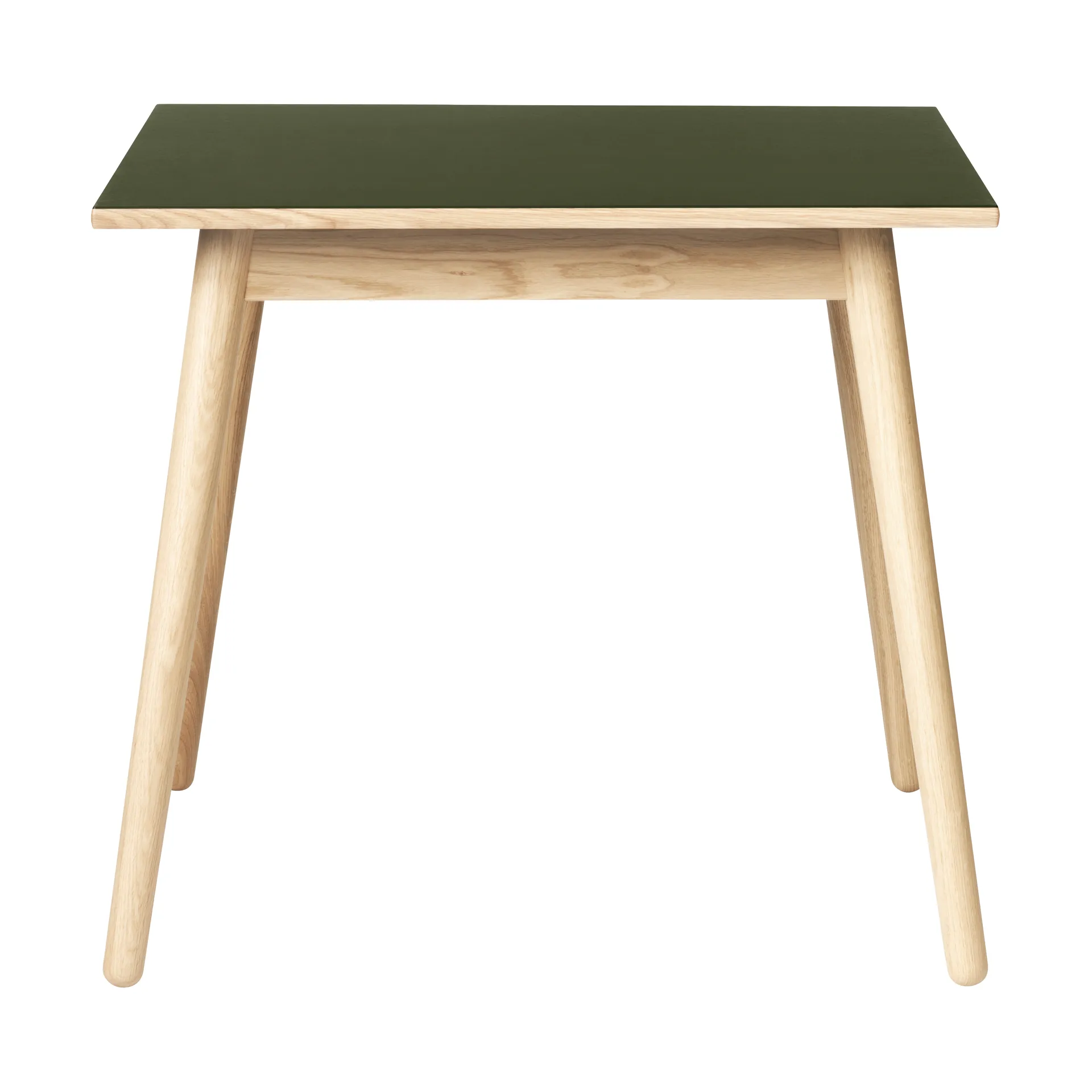 C35A spisebord 82x82 cm, Olive linoleum-oak nature waterbased laquer FDB Møbler