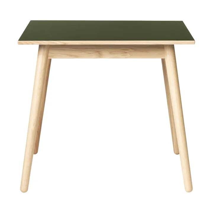 C35A spisebord 82x82 cm - Olive linoleum-oak nature waterbased laquer - FDB Møbler
