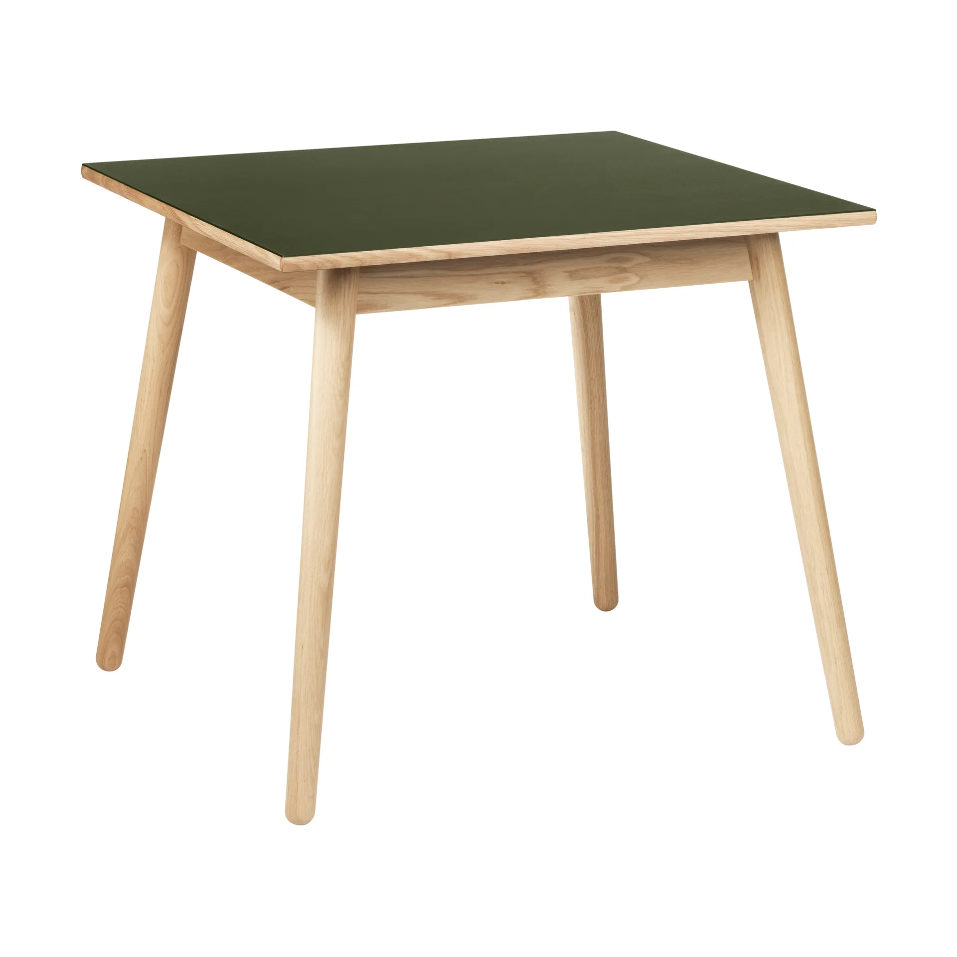 C35A spisebord 82x82 cm, Olive linoleum-oak nature waterbased laquer FDB Møbler