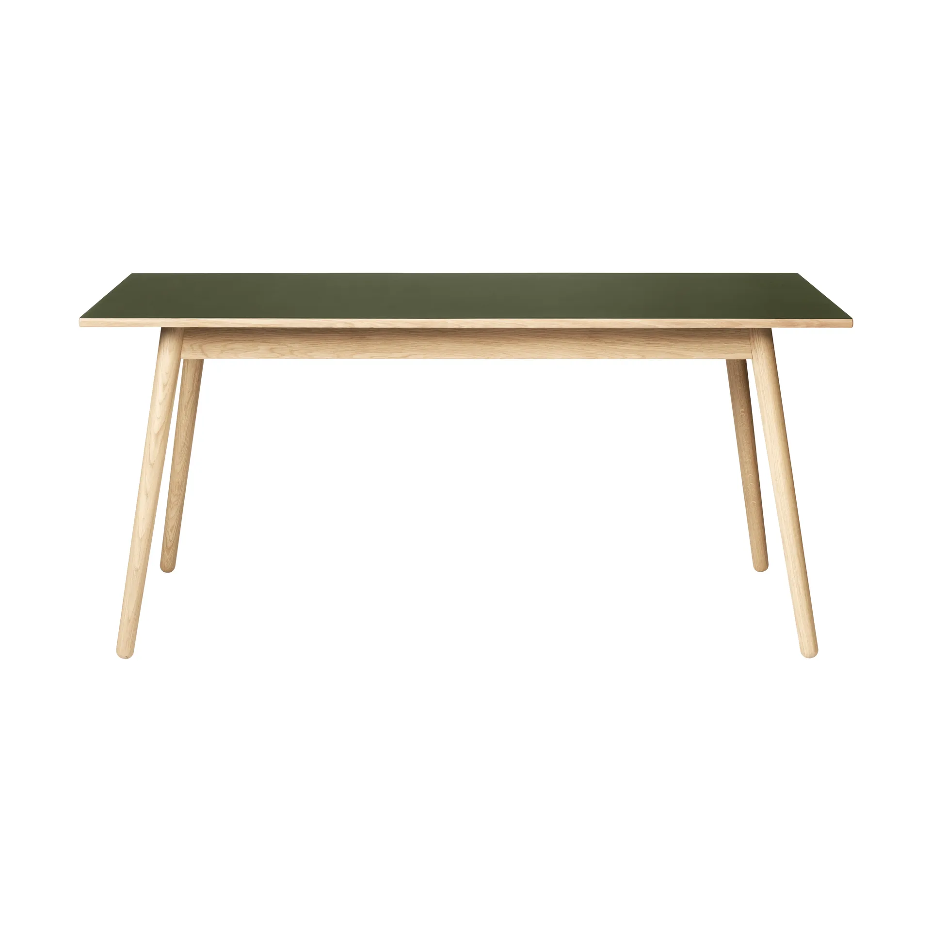 C35B spisebord 82x160 cm, Olive linoleum-eik nature waterbased laquer FDB Møbler