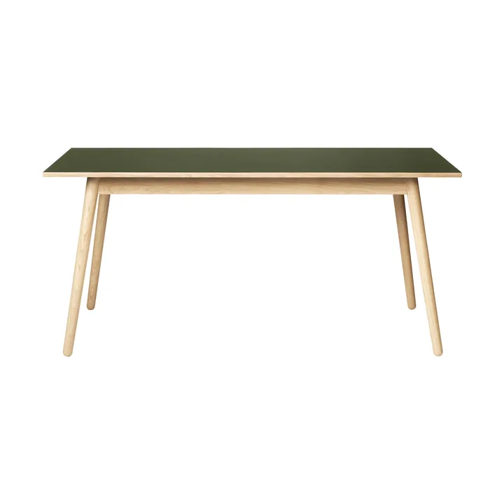 C35B spisebord 82x160 cm - Olive linoleum-eik nature waterbased laquer - FDB Møbler