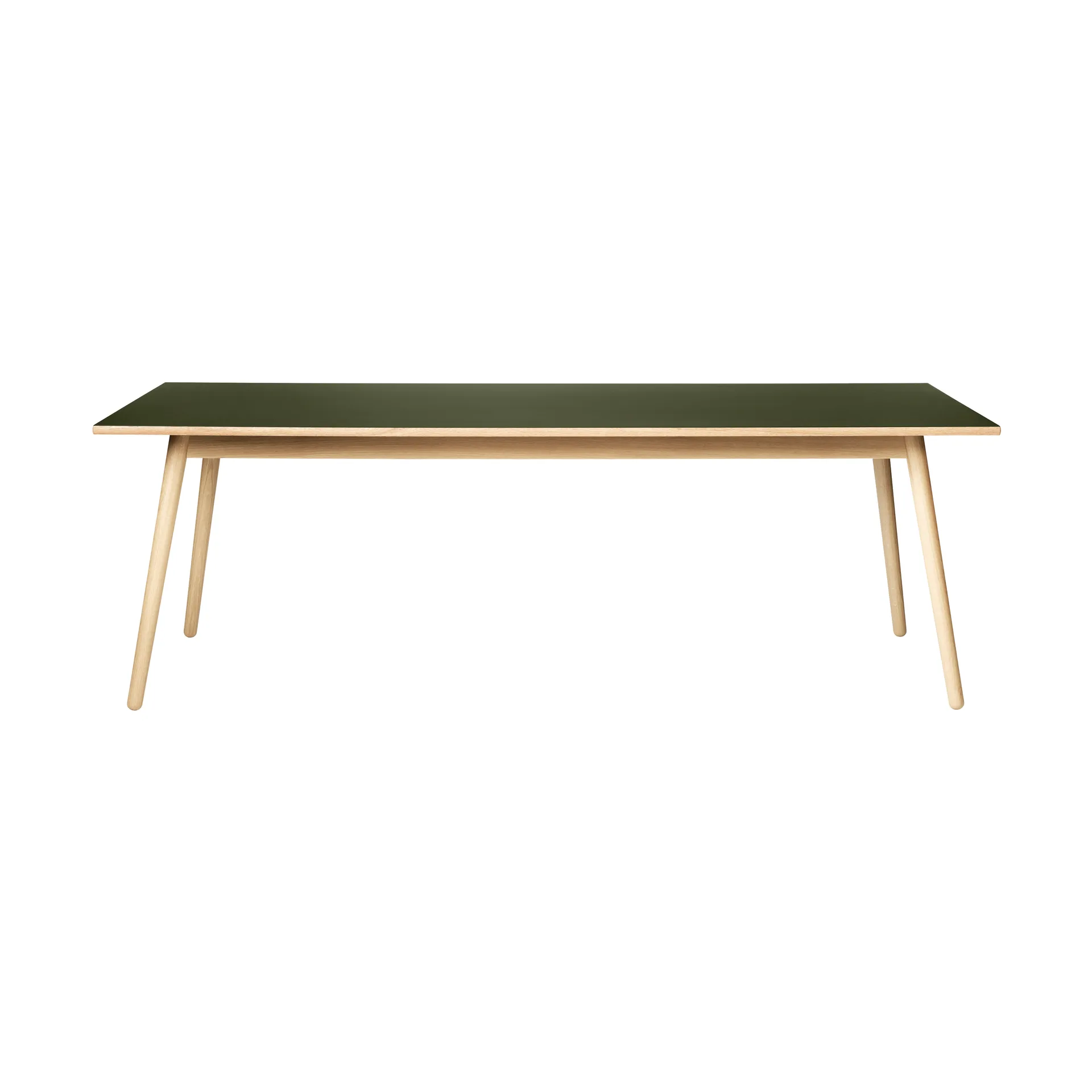 C35C spisebord 95x220 cm, Olive linoleum-oak nature waterbased laquer FDB Møbler