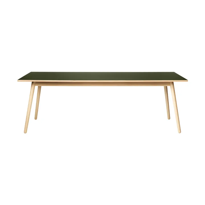 C35C spisebord 95x220 cm - Olive linoleum-oak nature waterbased laquer - FDB Møbler