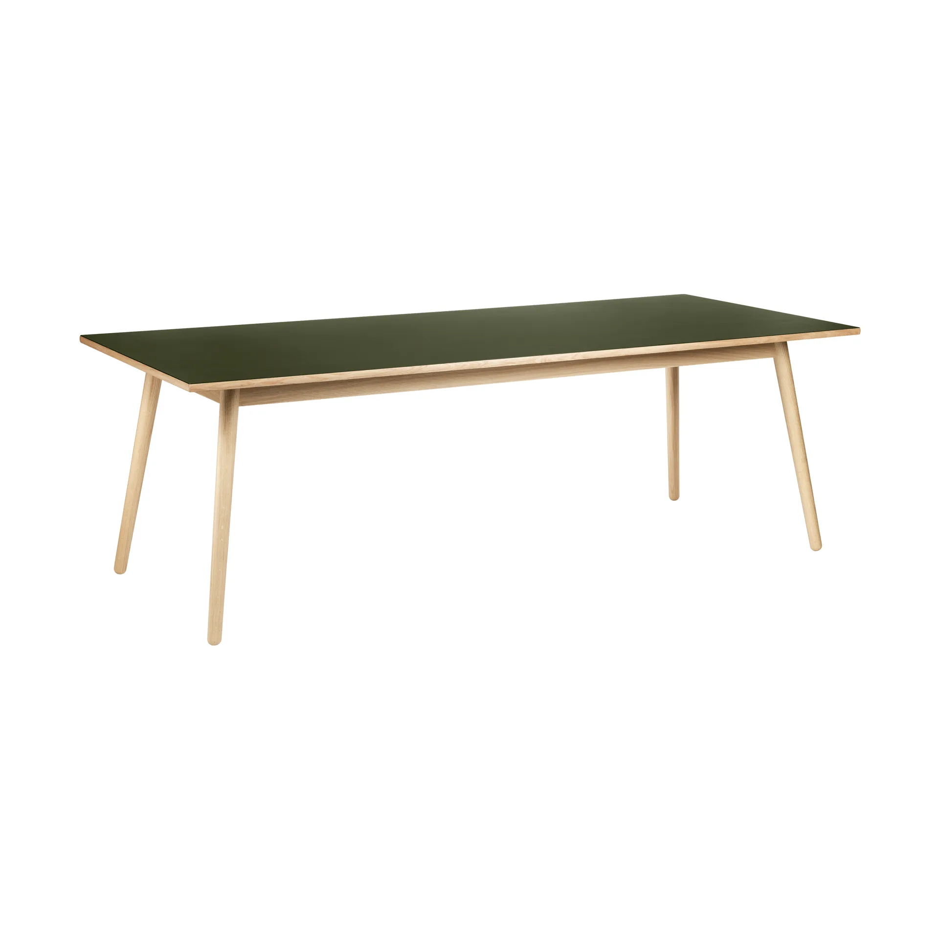 C35C spisebord 95x220 cm, Olive linoleum-oak nature waterbased laquer FDB Møbler