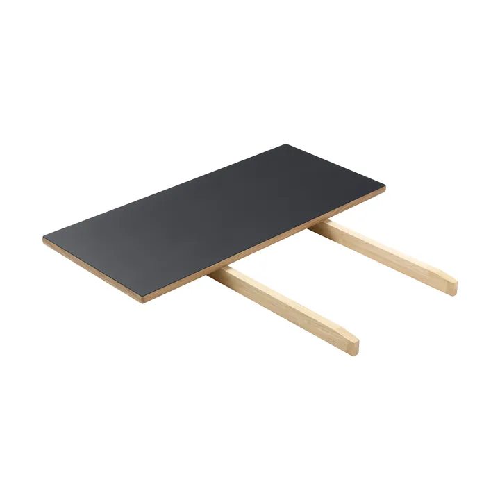 C35L ileggsplate 82x37 cm - Black linoleum-oak nature waterbased laquer - FDB Møbler