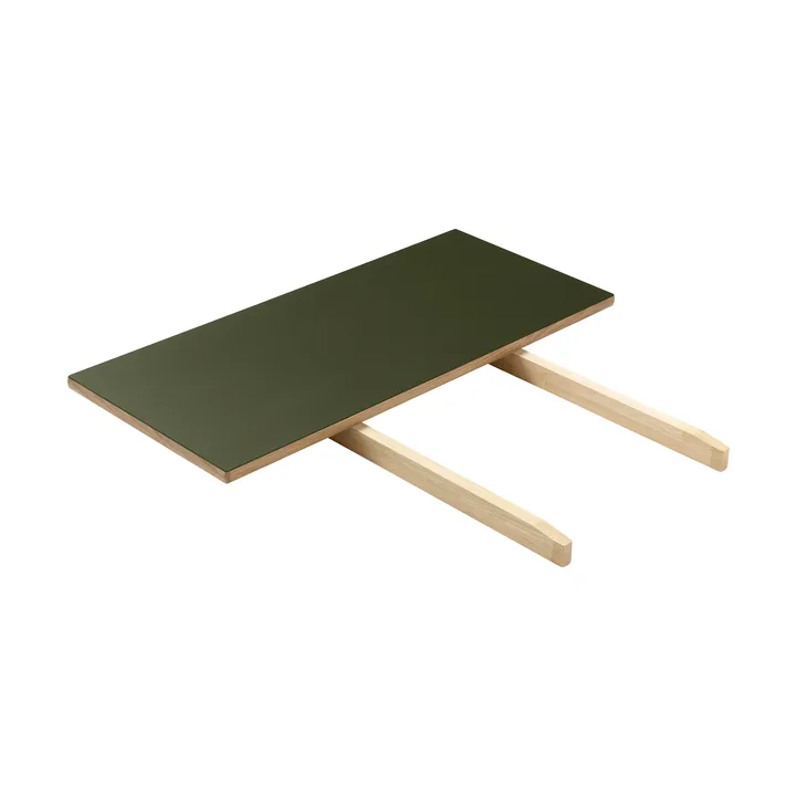 C35L ileggsplate 82x37 cm - Olive linoleum-oak nature waterbased laquer - FDB Møbler