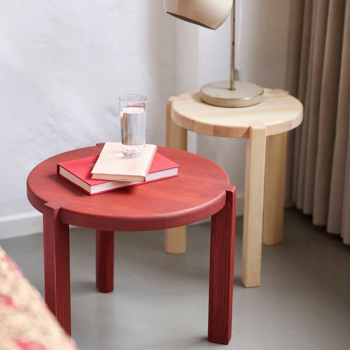 D108 Ragnesminde sofabord Ø48 cm, Karminrød FDB Møbler