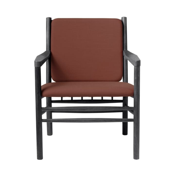 J147 lenestol - Oak black painted-burnt orange - FDB Møbler