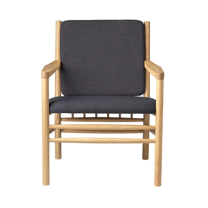 J147 lenestol - Oak lakkert-dark grey - FDB Møbler