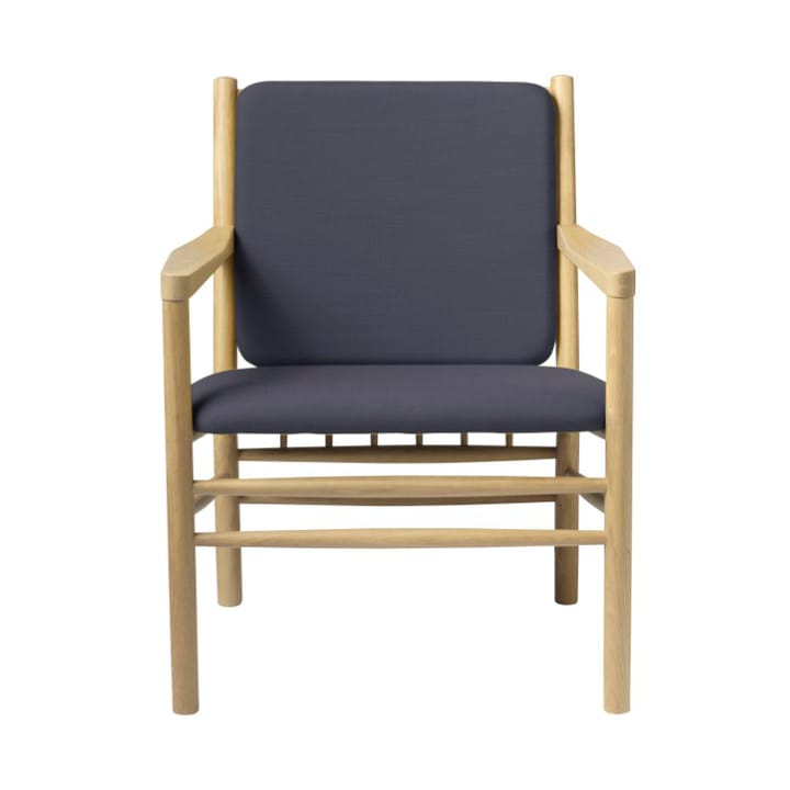 J147 lenestol - Oak nature lacquered-dark blue - FDB Møbler