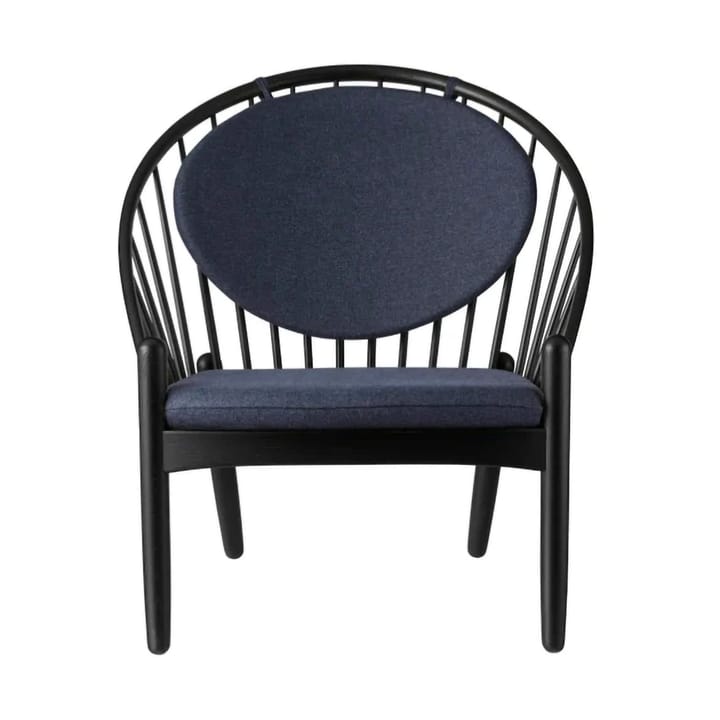 J166 Jørna stol - Black maltet eik-dark blue - FDB Møbler