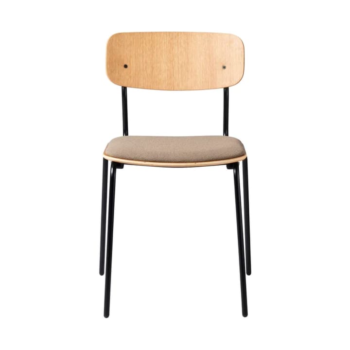 J182 Holmen stol - Oak finer-svarte ben-taupe - FDB Møbler