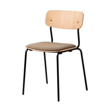 J182 Holmen stol - Oak finer-svarte ben-taupe - FDB Møbler