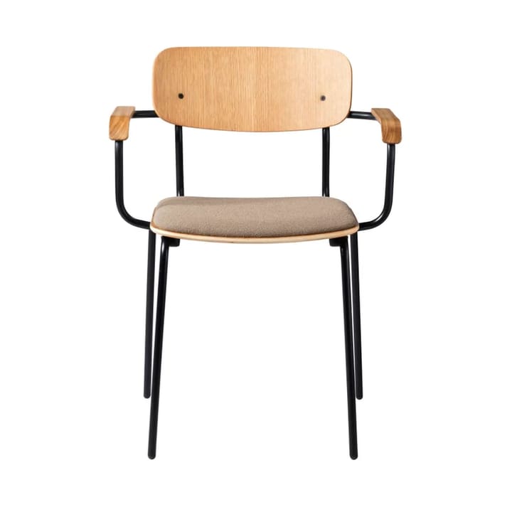 J183 Holmen armlenestol - Eik finer-black legs-taupe - FDB Møbler