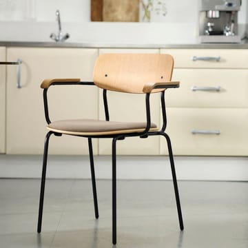 J183 Holmen armlenestol - Eik finer-black legs-taupe - FDB Møbler