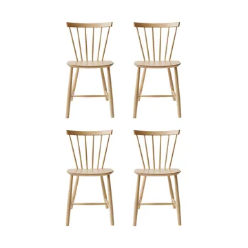 J46-pakke, bøk natur lakkert, 4-pakning - FDB Møbler