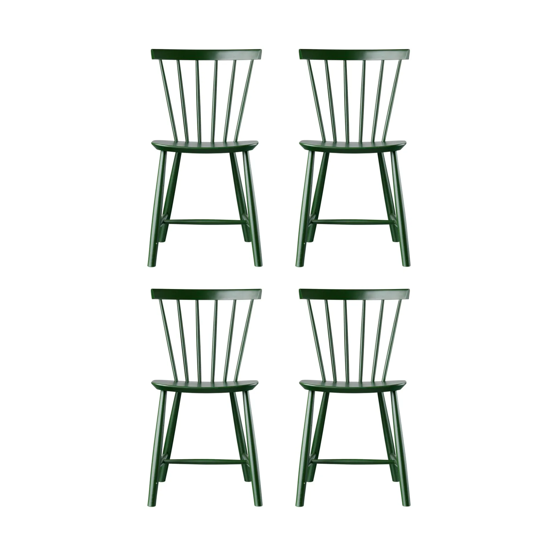 J46-pakkeol, Bøk bottle green malt, 4‑pakning,  FDB Møbler