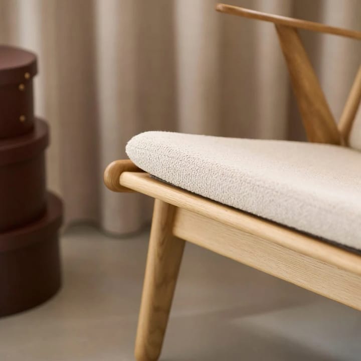 J53 lenestol, Oiled oak-beige FDB Møbler