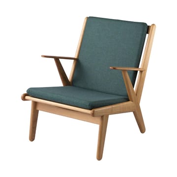 J53 lenestol - Oiled oak-green - FDB Møbler