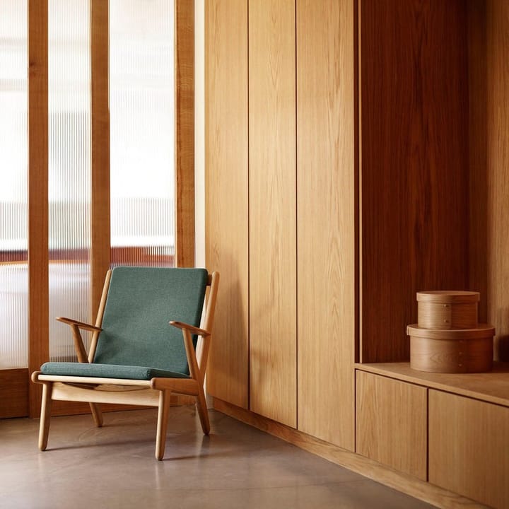 J53 lenestol, Oiled oak-green FDB Møbler