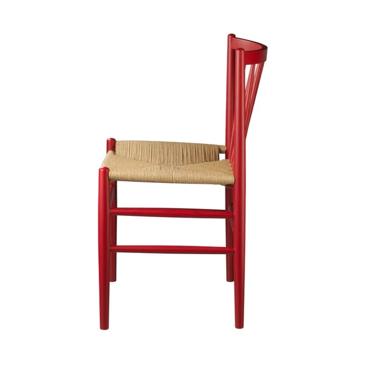 J80 stol, Ruby red bøk-papirstreng FDB Møbler