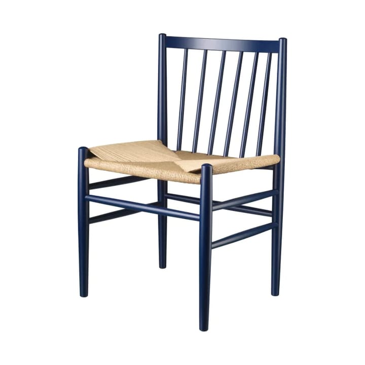 J80 stol, Steel blue bøk-papercord FDB Møbler