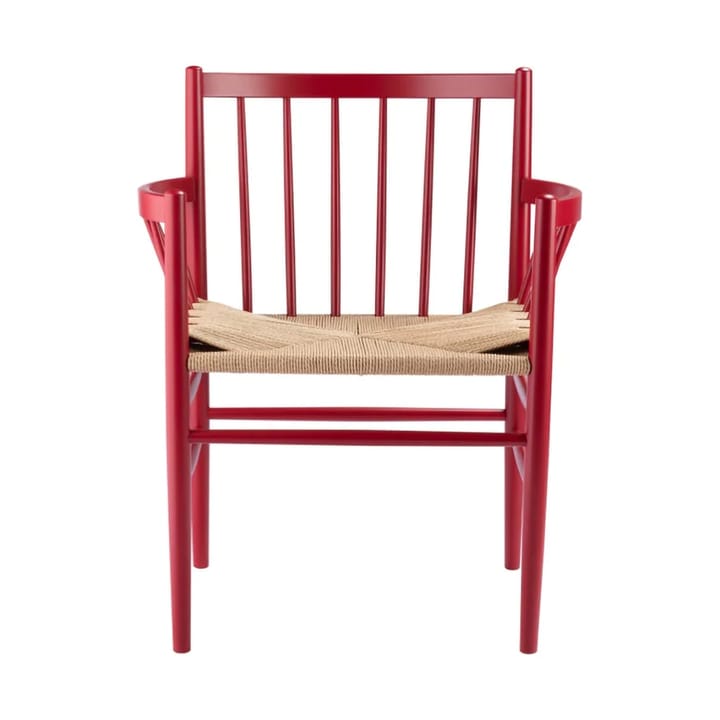 J81 karmstol - Ruby red bøk-papirstreng - FDB Møbler