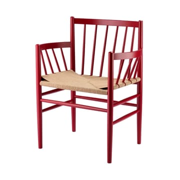 J81 karmstol - Ruby red bøk-papirstreng - FDB Møbler