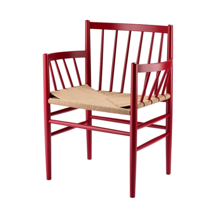 J81 karmstol, Ruby red bøk-papirstreng FDB Møbler