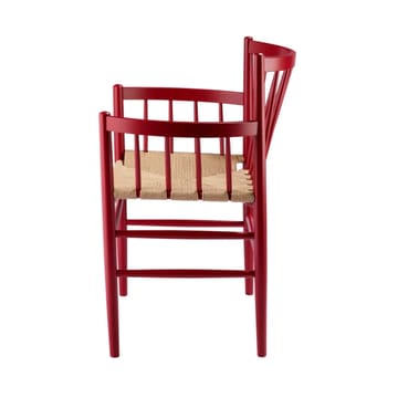 J81 karmstol - Ruby red bøk-papirstreng - FDB Møbler